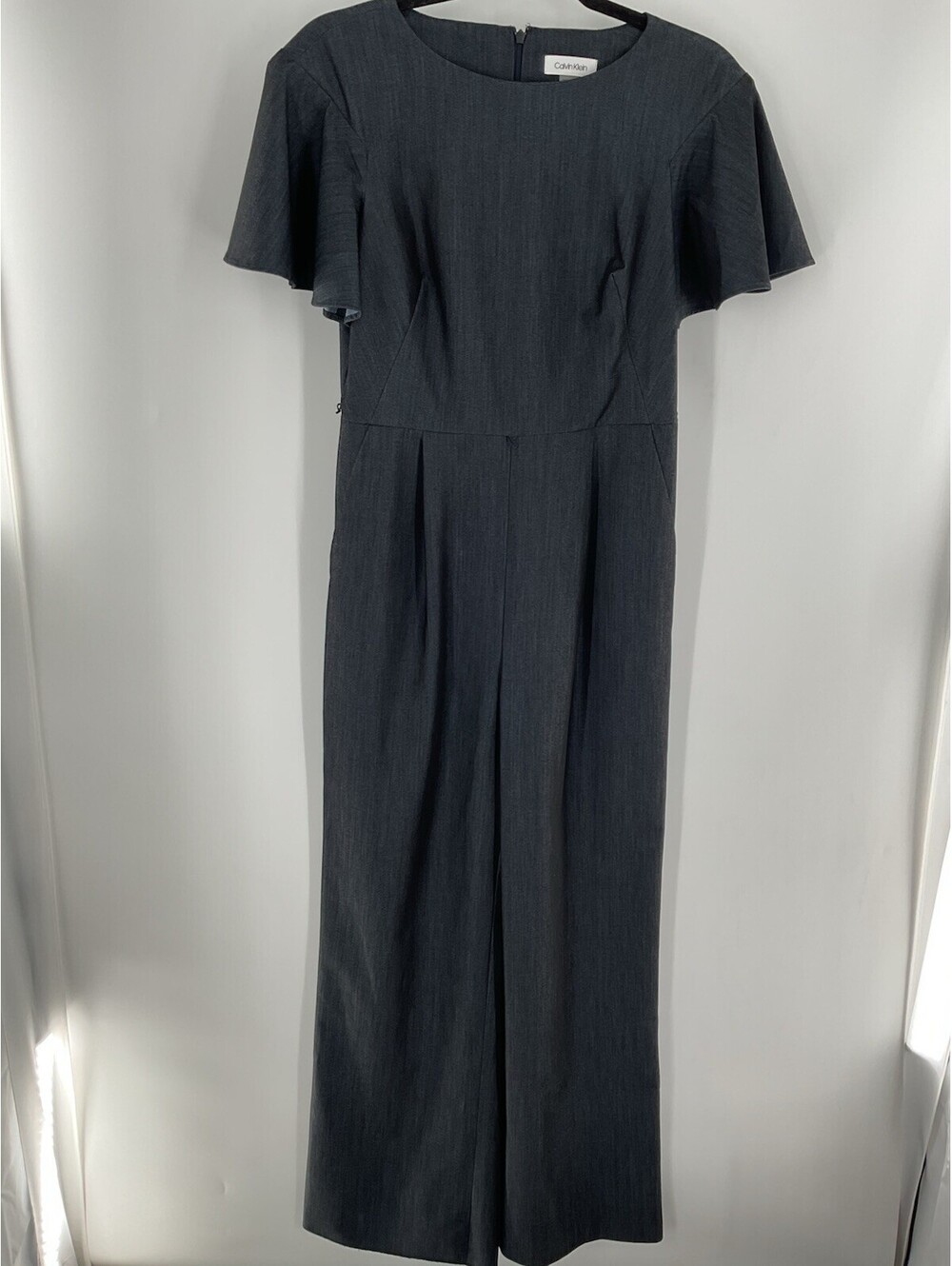 Calvin Klein Women’s Size 4 Jumpsuit Blue Short Sleeve Long Pants 137